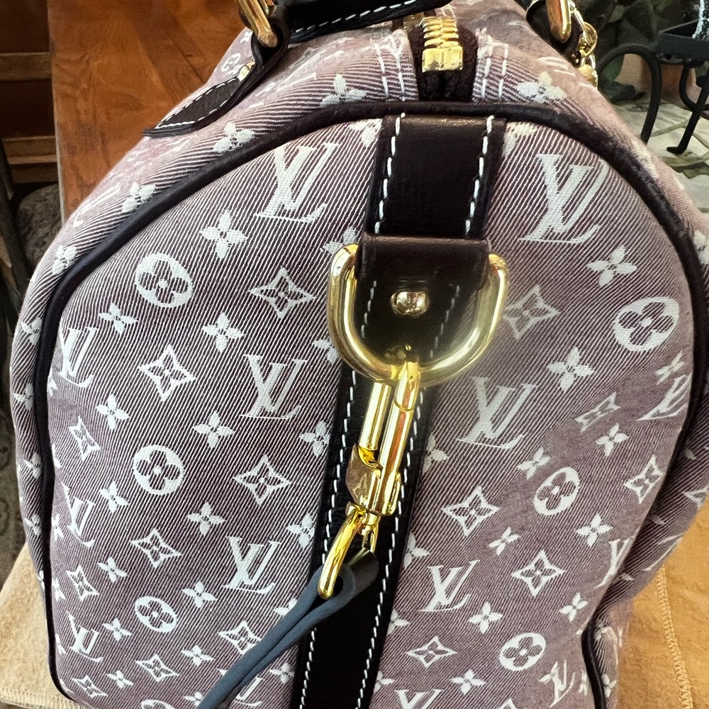 LV MONOGRAM MINI LIN BANDOULIERE SPEEDY 30 - EUC - Picture 10 of 12